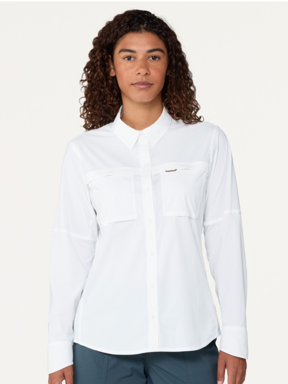 Women's Sahara Long-Sleeve Solid Shirt 1XL tech shirt button up